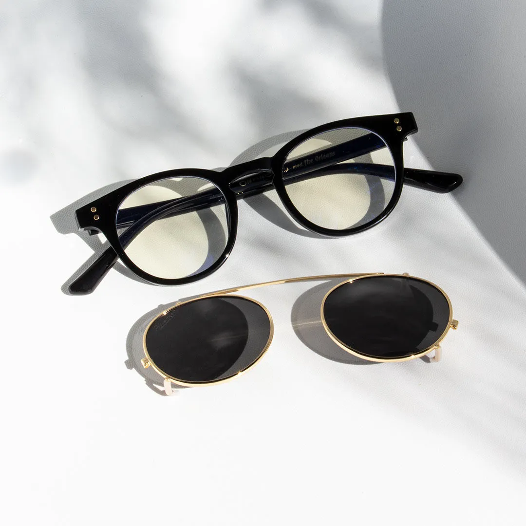 Hemmet America The Orleans Clip occhiale da sole nero vintage