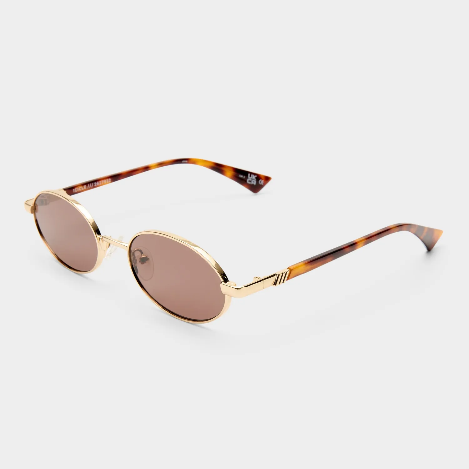 Le Specs Icicle occhiali da sole oro marrone metallo
