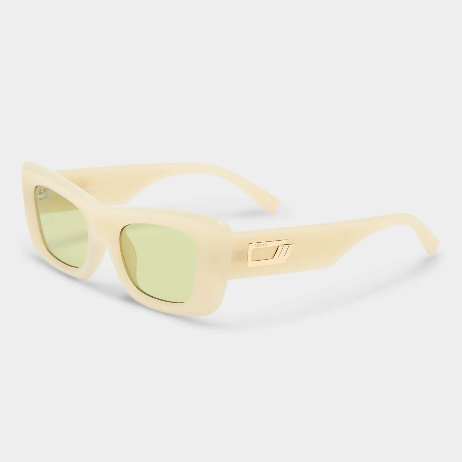 Le Specs Dopamine occhiali da sole milky almond oversize