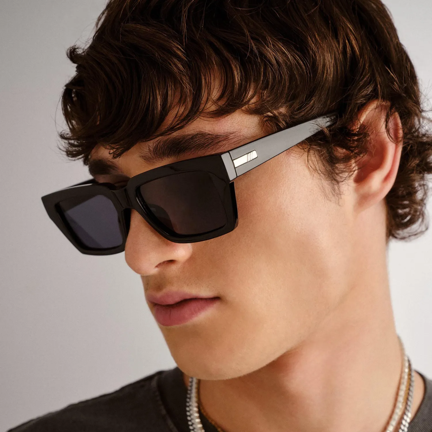 Le Specs Nocturnal Habit occhiali da sole nero D-frame