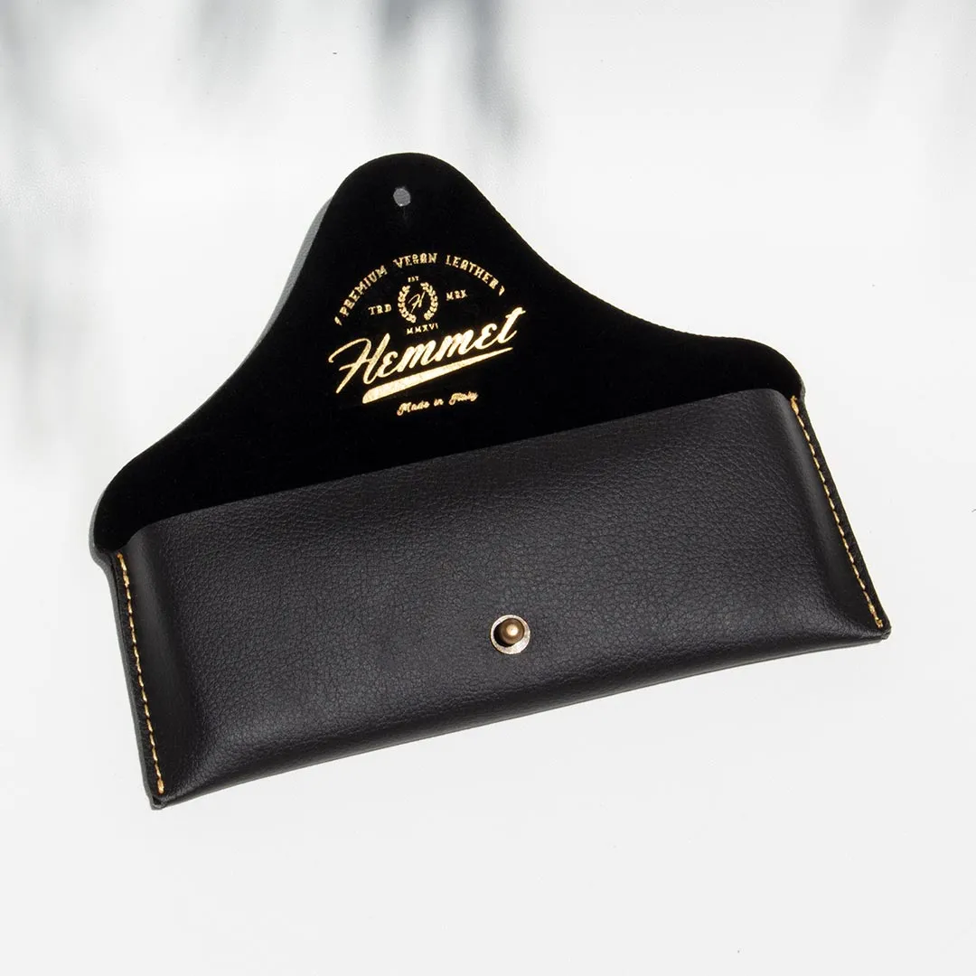 Hemmet Thunder astuccio occhiali pelle vegana nero
