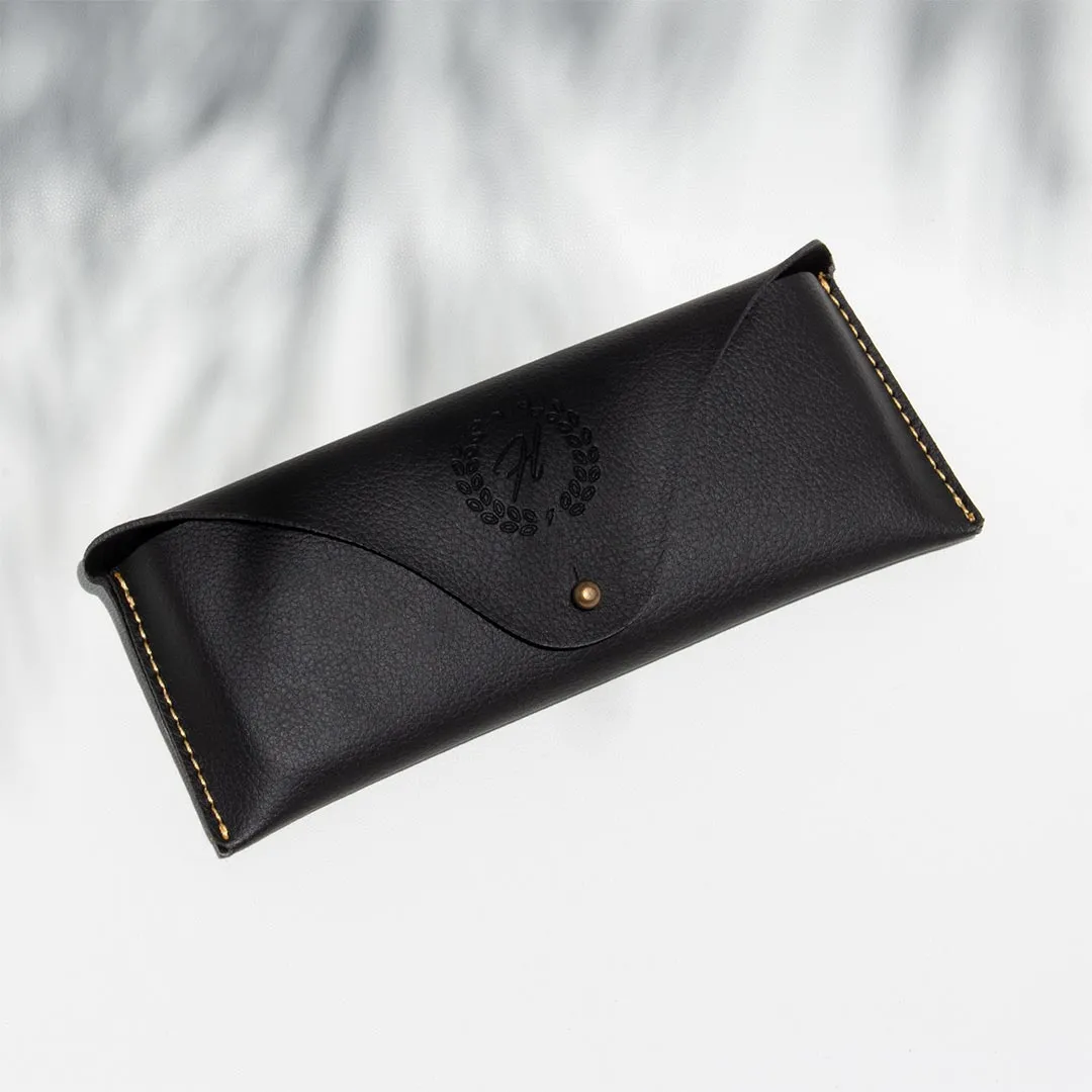 Hemmet Thunder astuccio occhiali pelle vegana nero