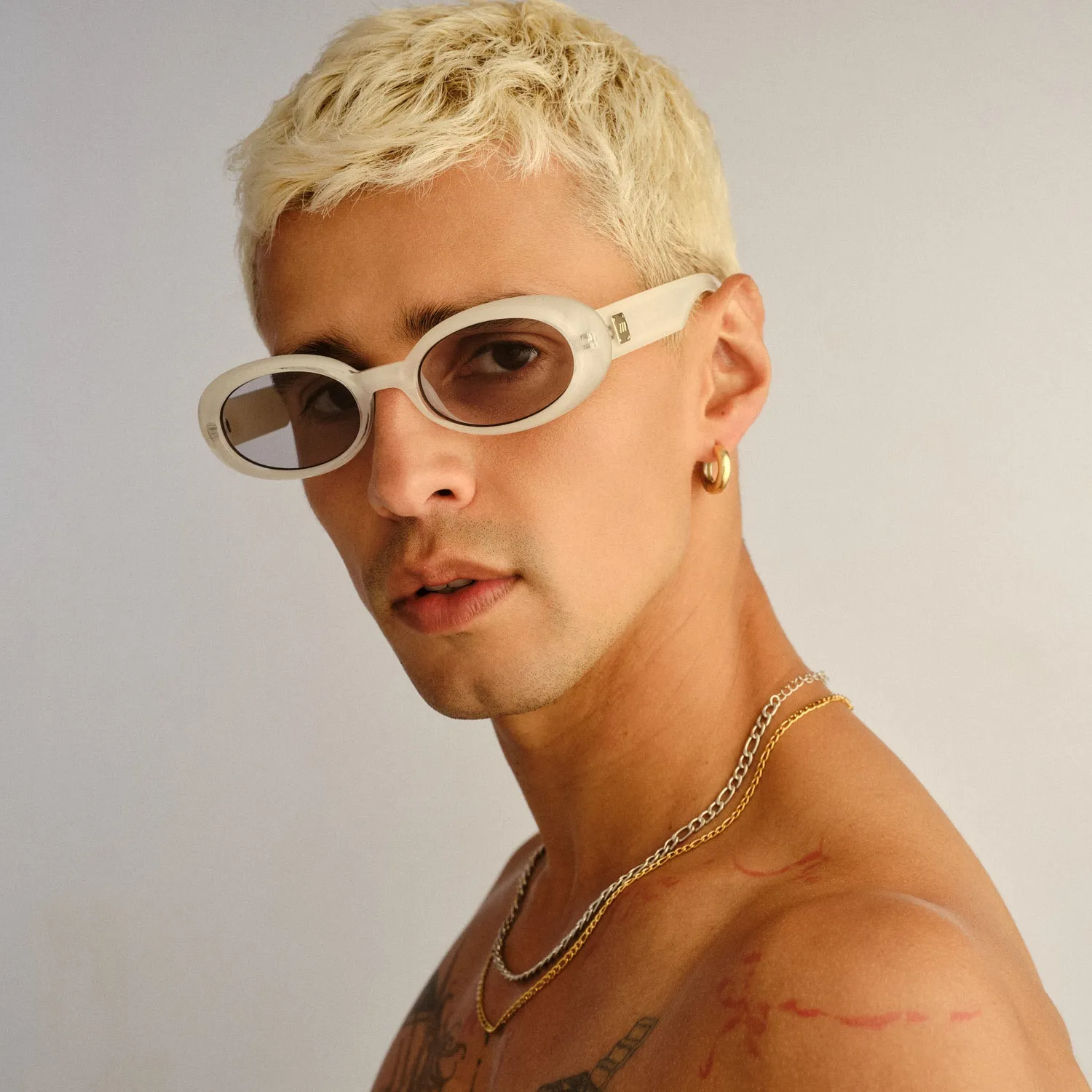 Le Specs Work It occhiale da sole beige ovale