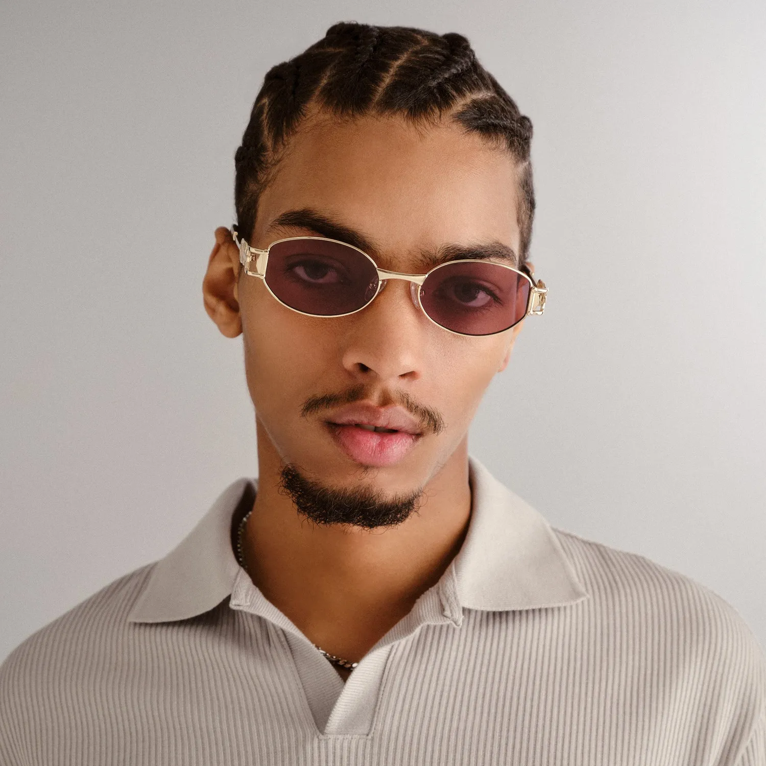 Le Specs The Forbidden occhiale da sole oro ovale small