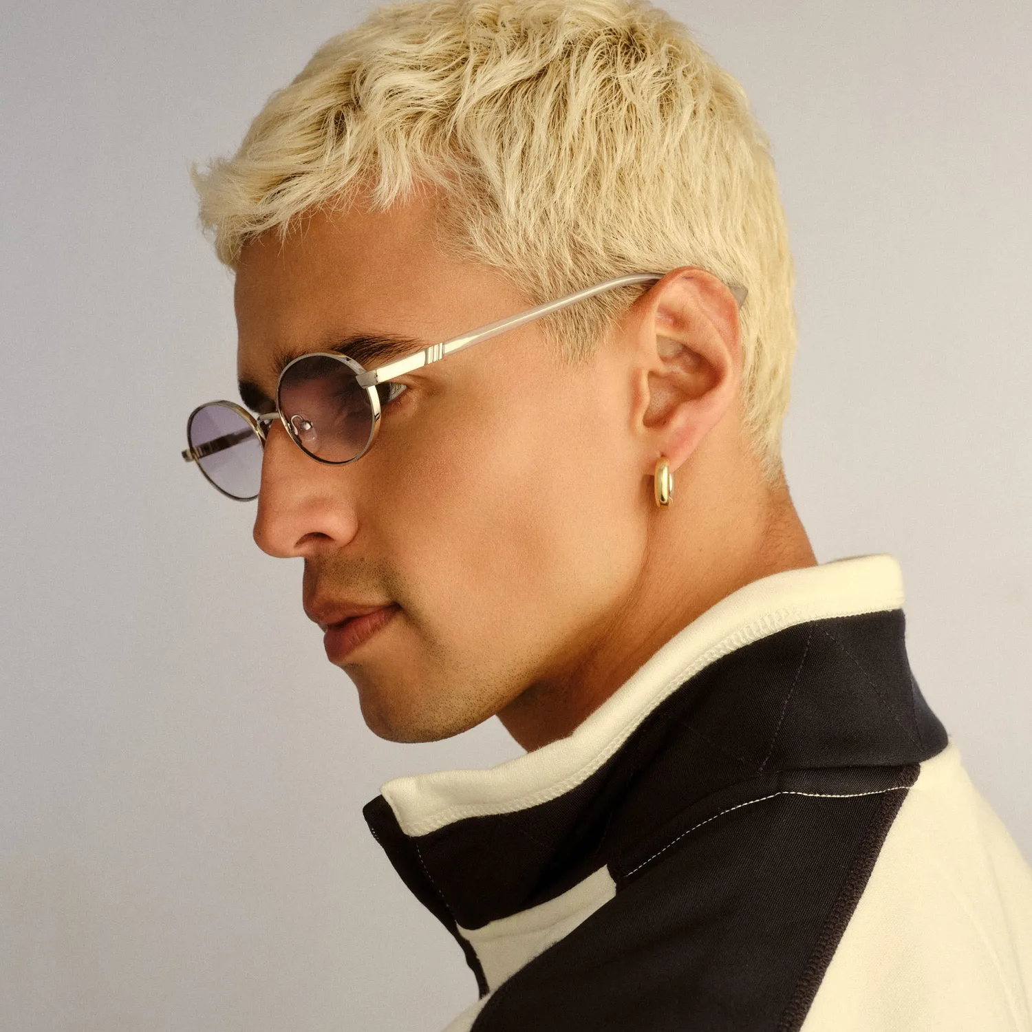 Le Specs Icicle occhiali da sole argento smoke grad ovali