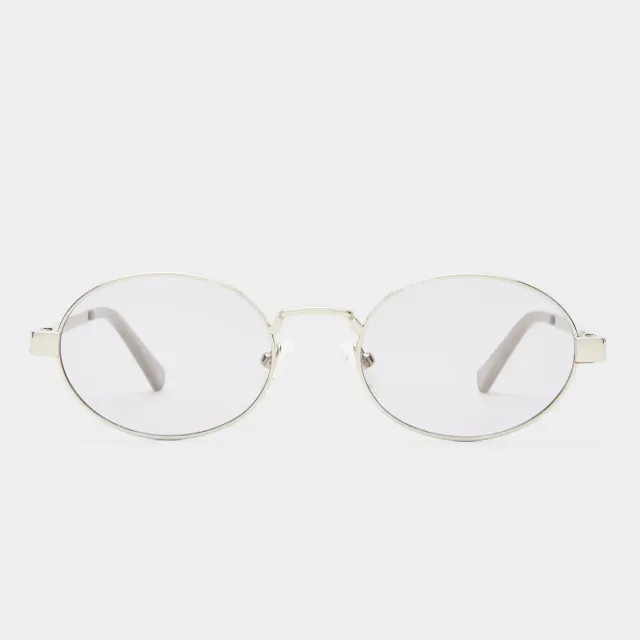 Le Specs Poseidon Deux occhiale da sole silver ovale