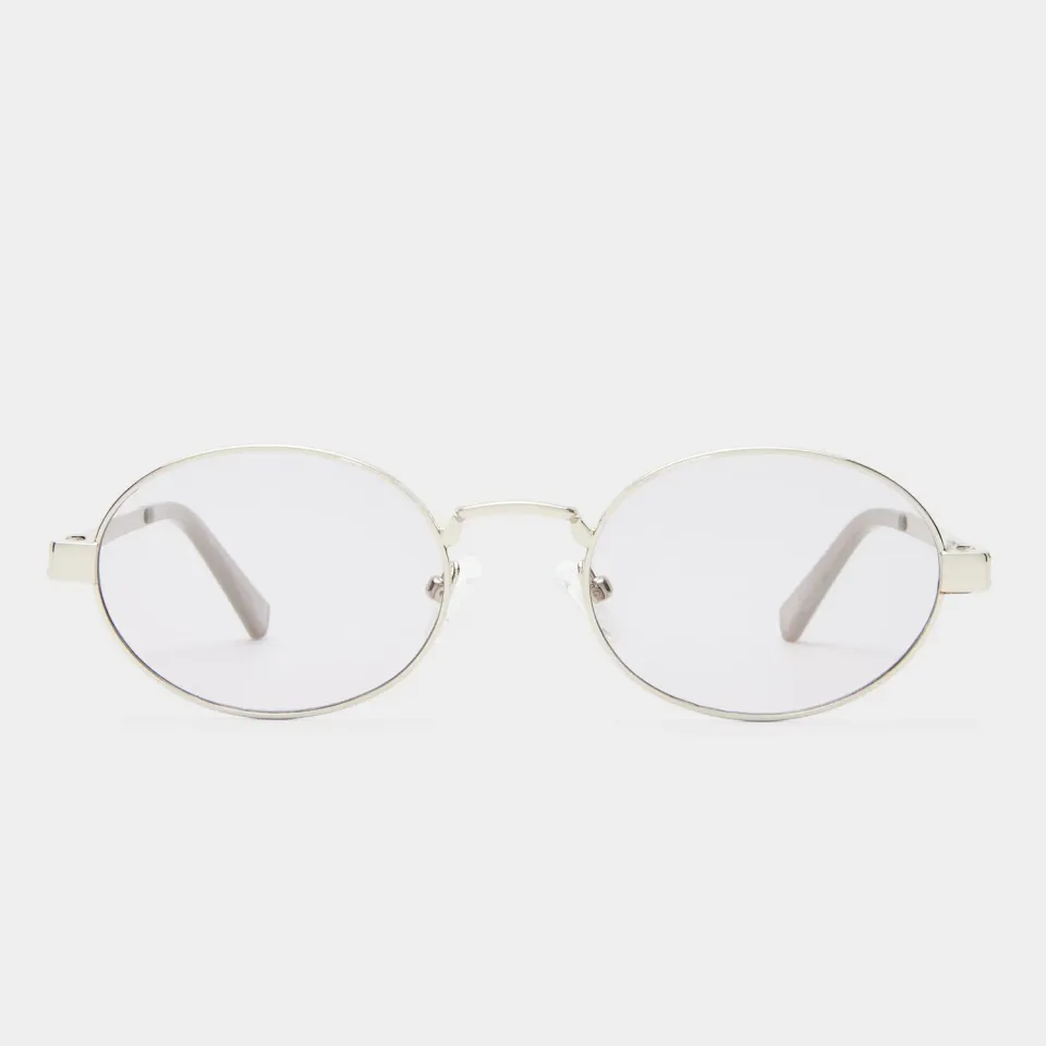 Le Specs Poseidon Deux occhiale da sole silver ovale