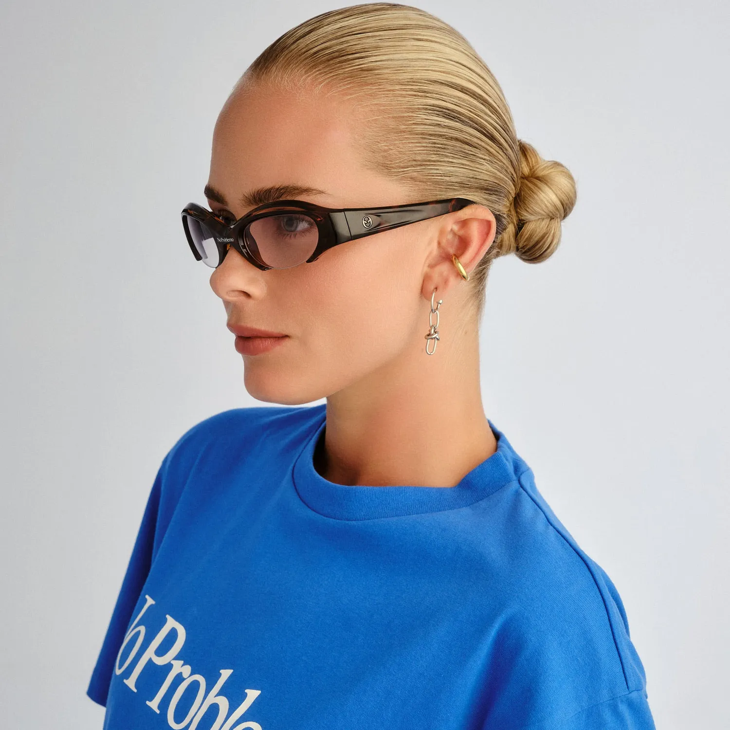 Le Specs Cyborg occhiali da sole tartarugato sfumato