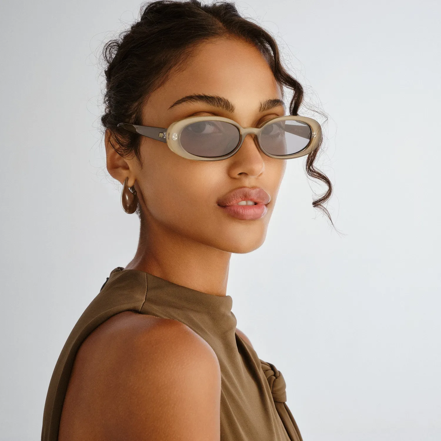 Le Specs Outta Love occhiale da sole olive pearl