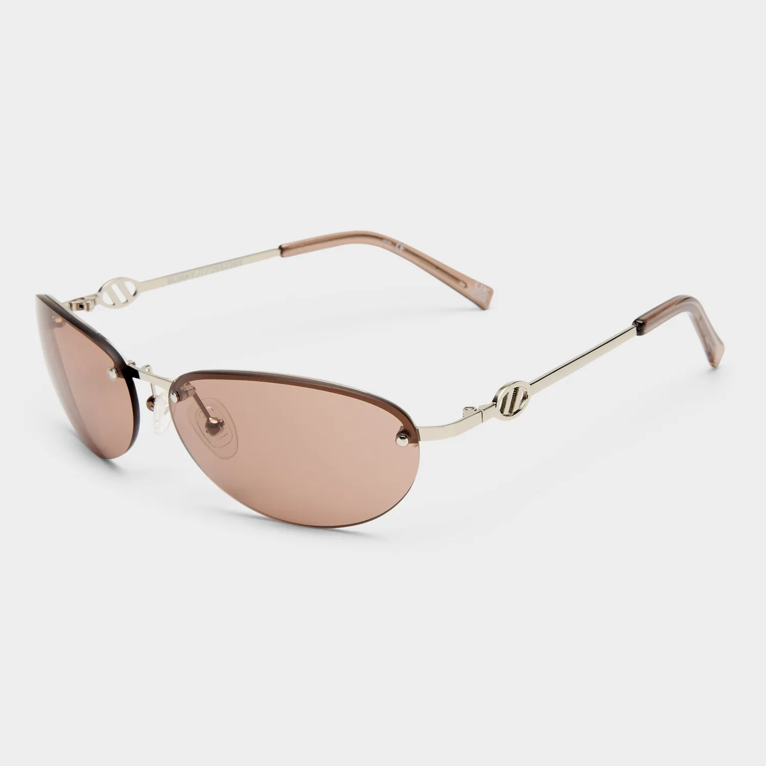 Le Specs Slinky occhiale da sole argento lente marrone