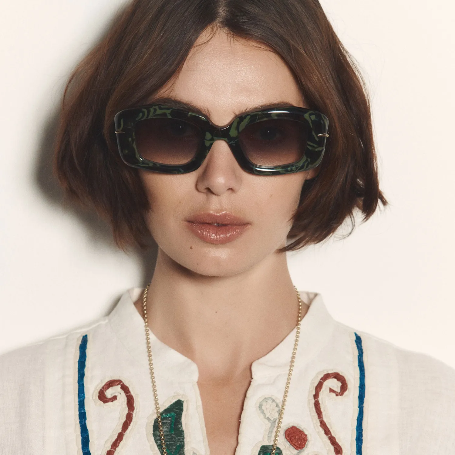 Le Specs Celestina occhiali da sole giada quadrati
