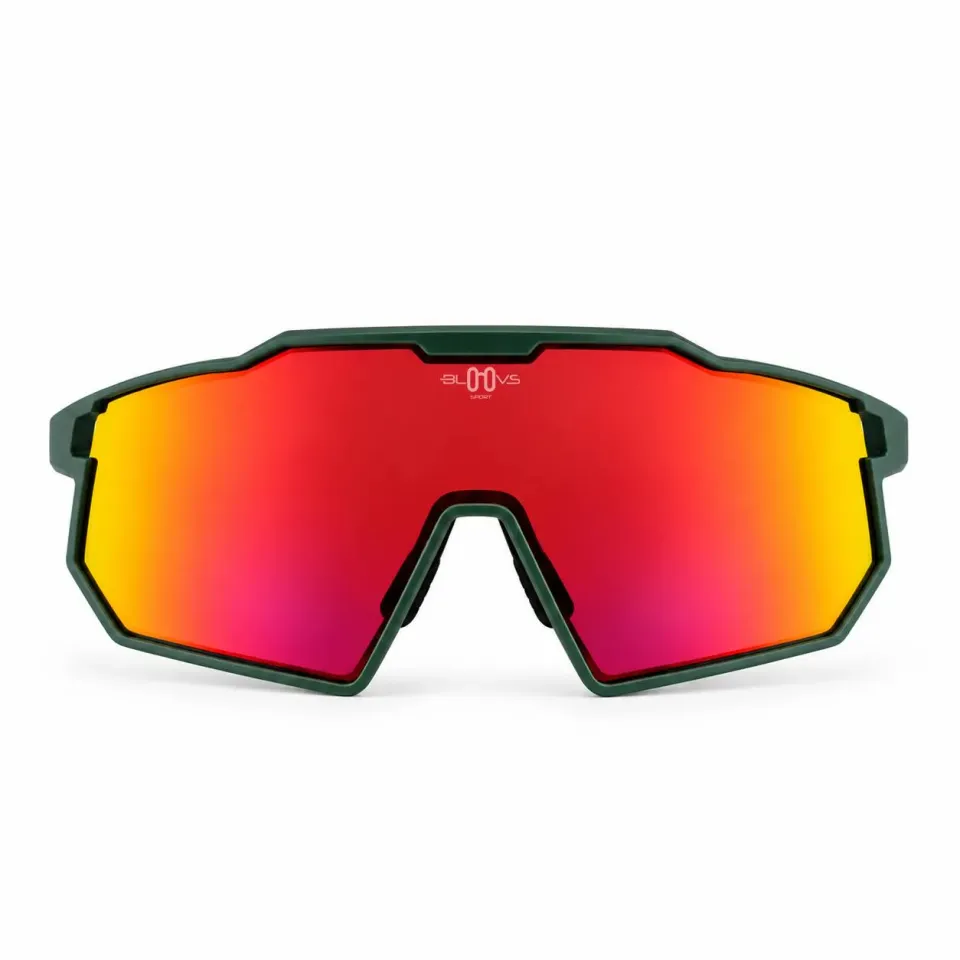 Bloovs Verbier occhiale da sole dark green carbon fire red