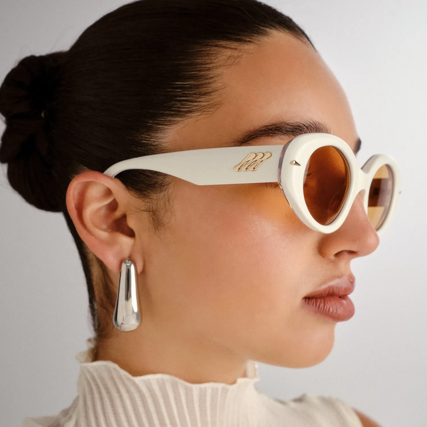 Le Specs Numero Dos occhiale da sole avorio ovale