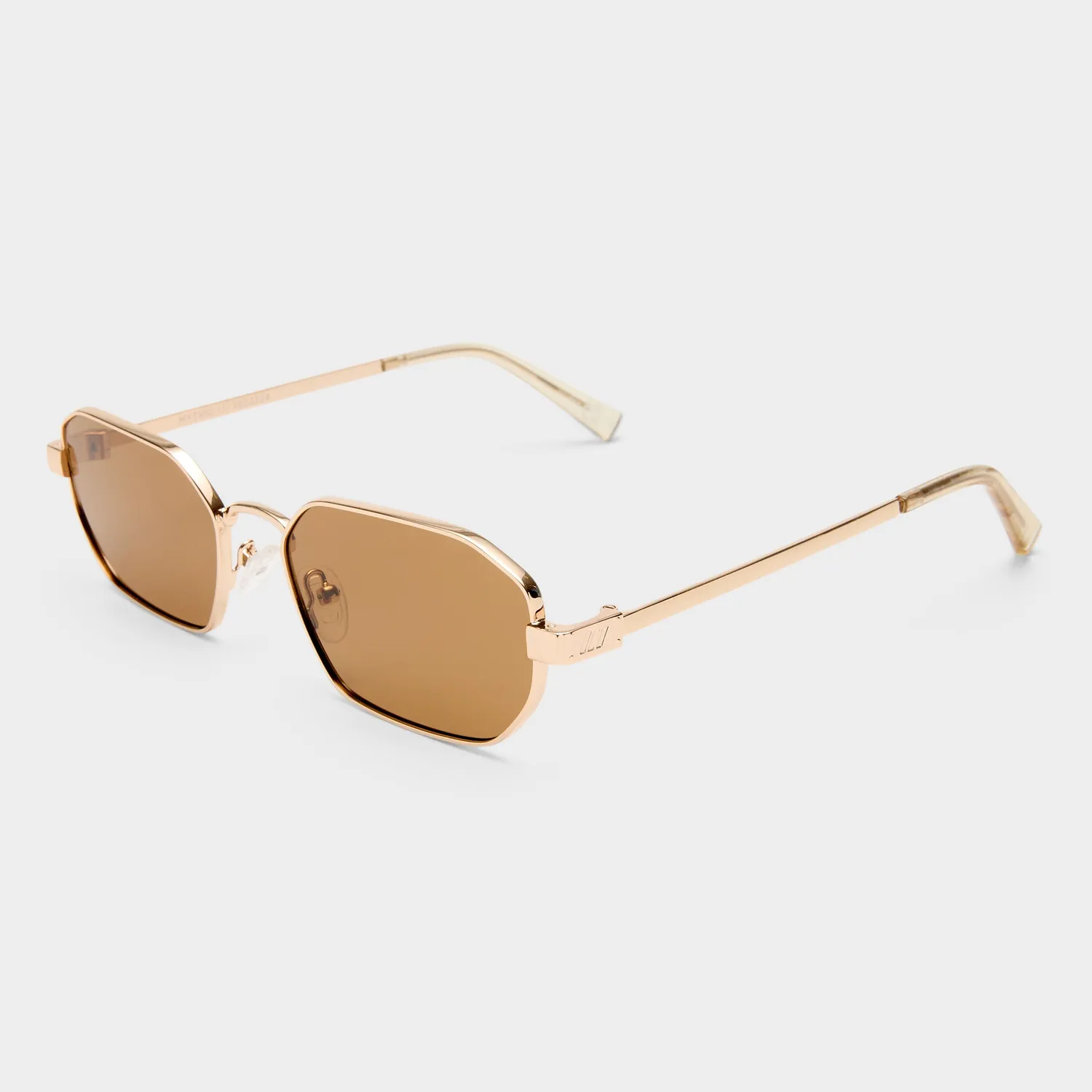 Le Specs Mythic occhiale da sole oro marrone metallo