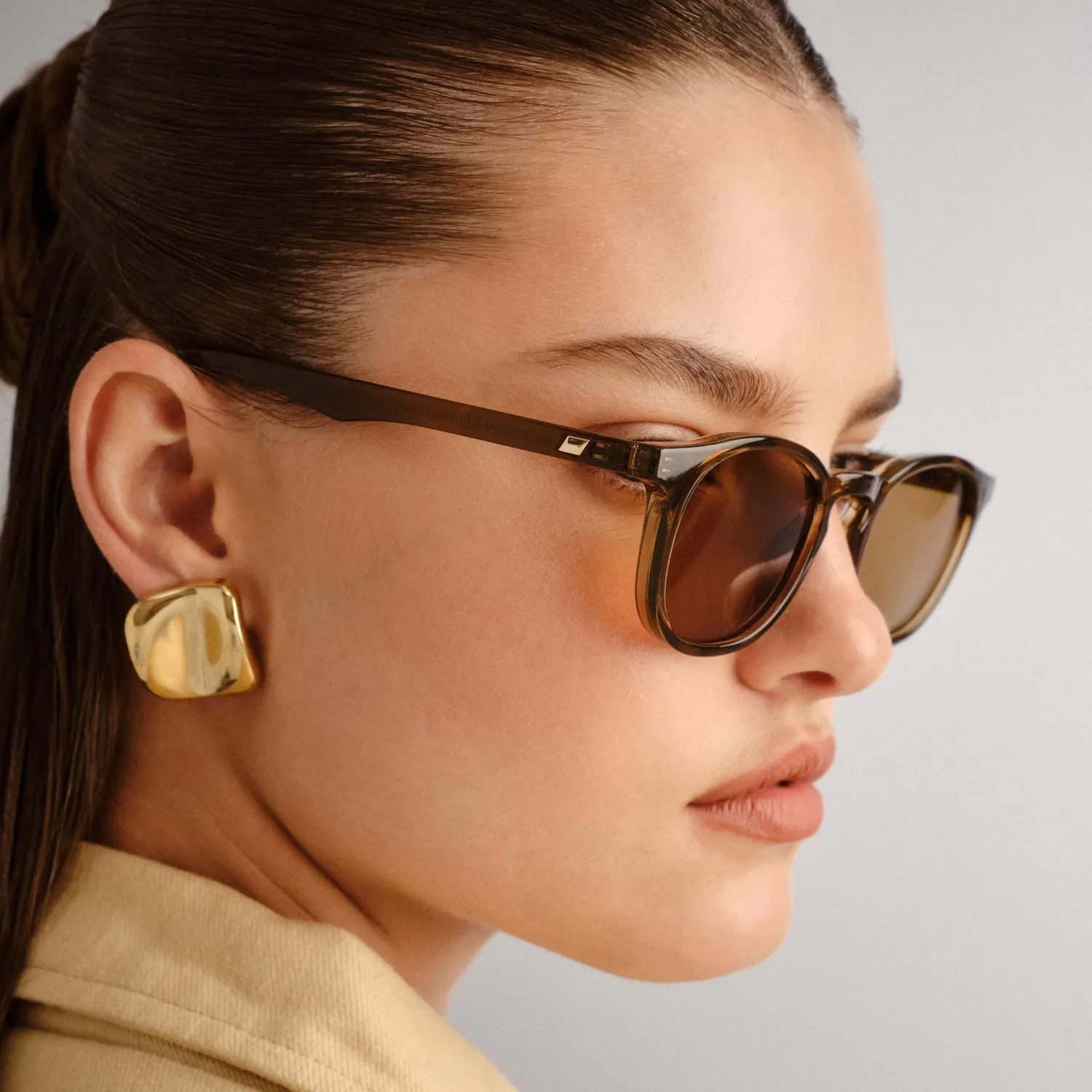 Le Specs Club Royale occhiale da sole umber rotondo
