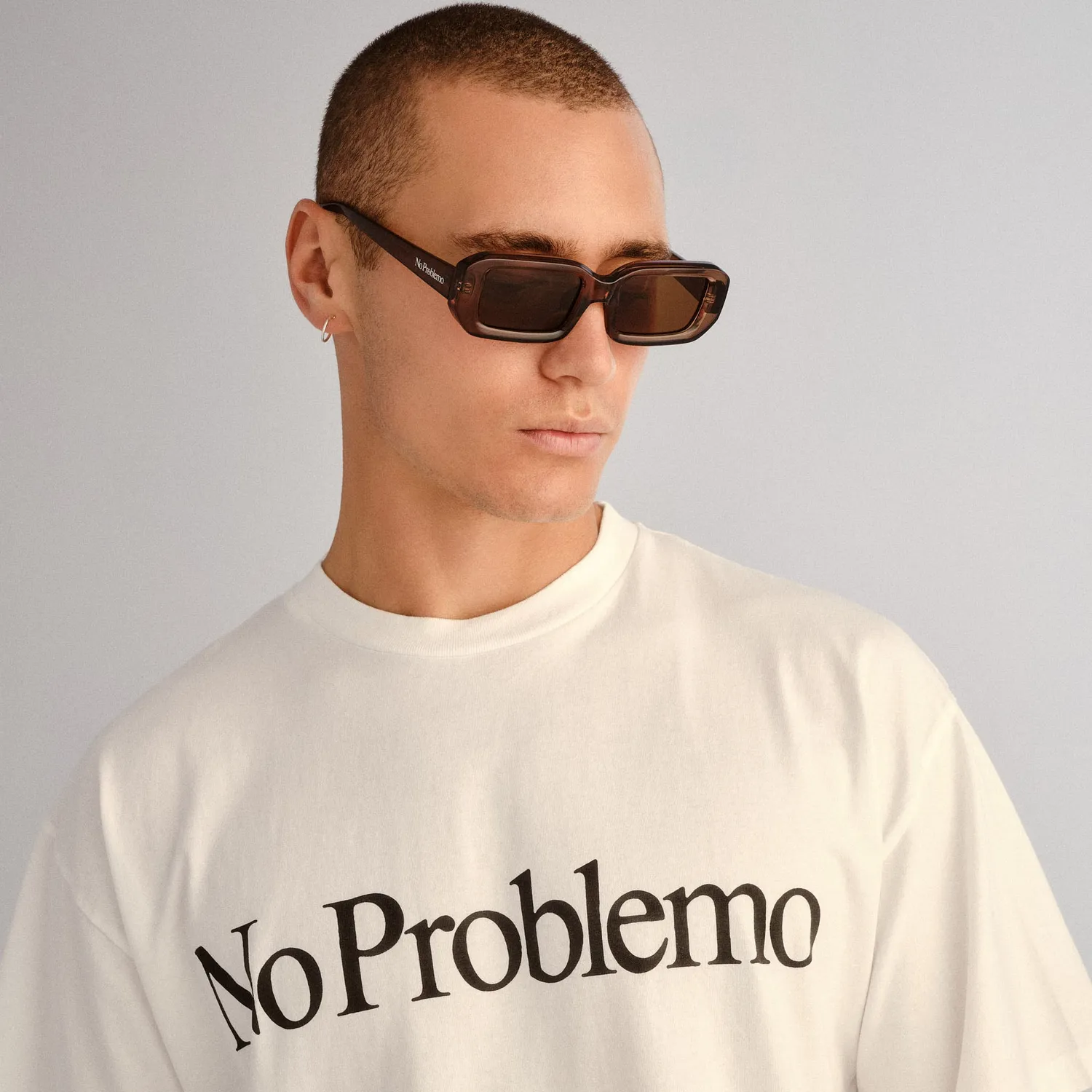 Le Specs Blackpool occhiale da sole cocoa rettangolare