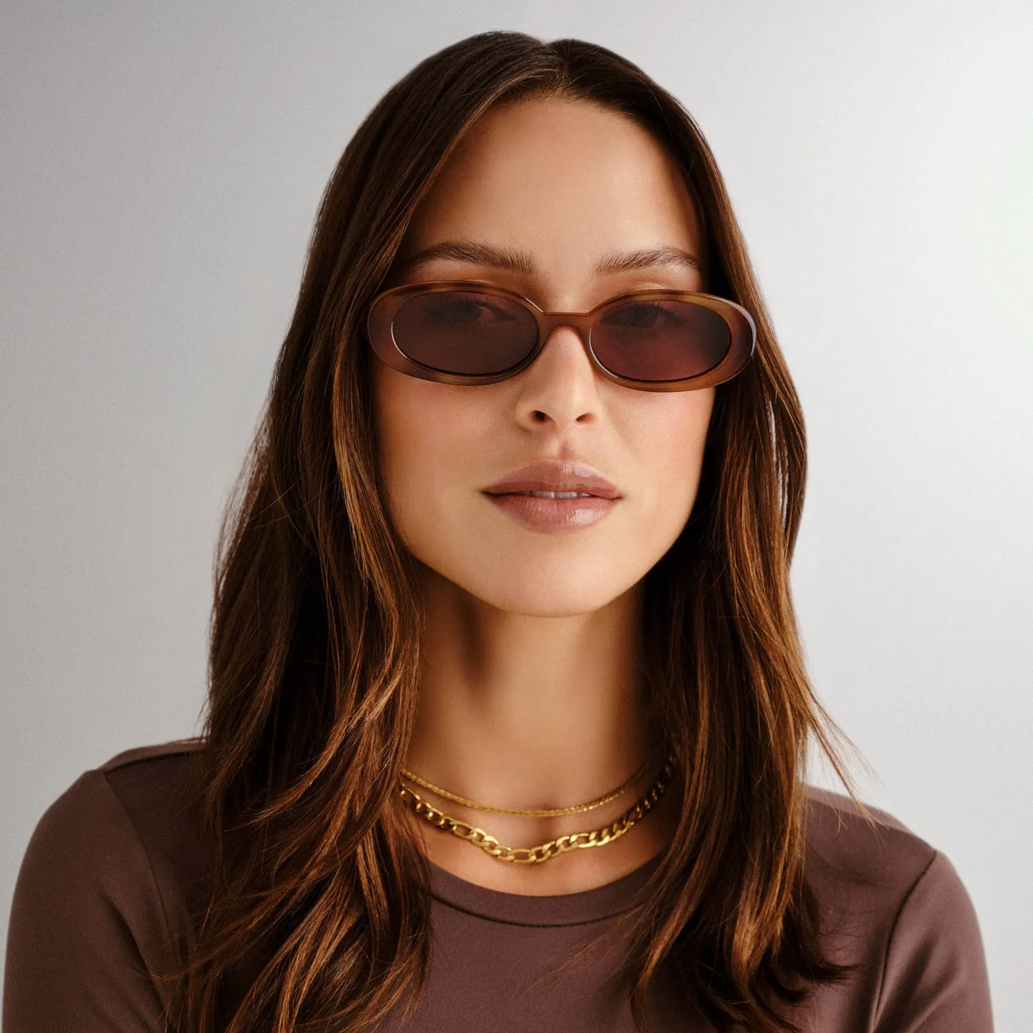 Le Specs Outta Love occhiali da sole ovali tartarugati rosa