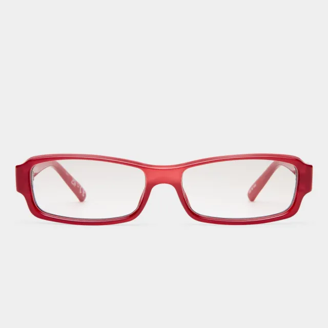 Le Specs Dial Tone occhiali da sole cranberry rettangolari