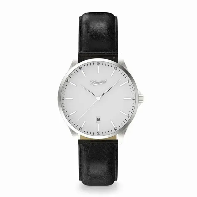 Hemmet H Watch Series 2 orologio nero pelle uomo donna