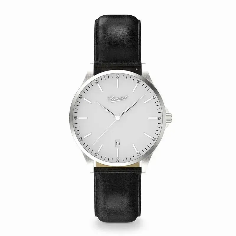 Hemmet H Watch Series 2 orologio nero pelle uomo donna