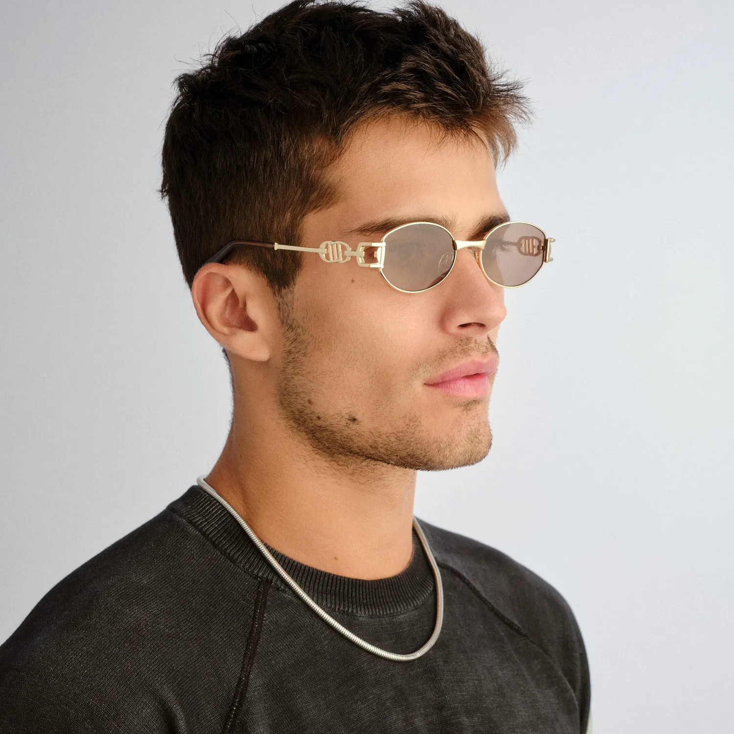 Le Specs The Forbidden occhiale da sole oro ovale