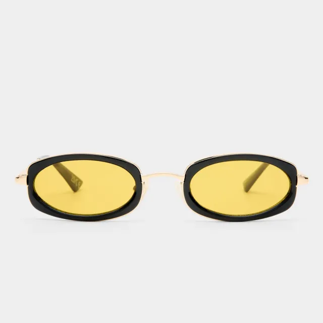 Le Specs Mecharo occhiali da sole oro ovali