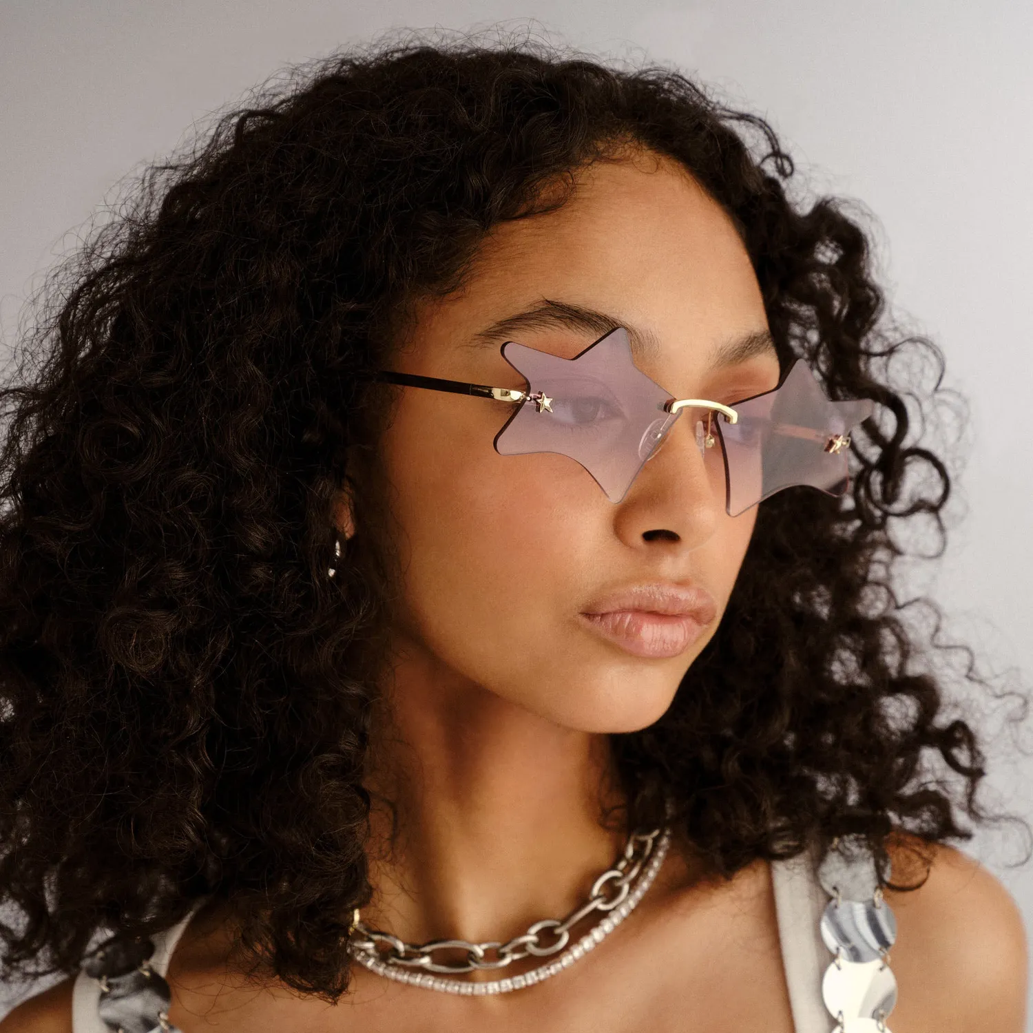 Le Specs Twinkle occhiale da sole oro farfalla smoke grad