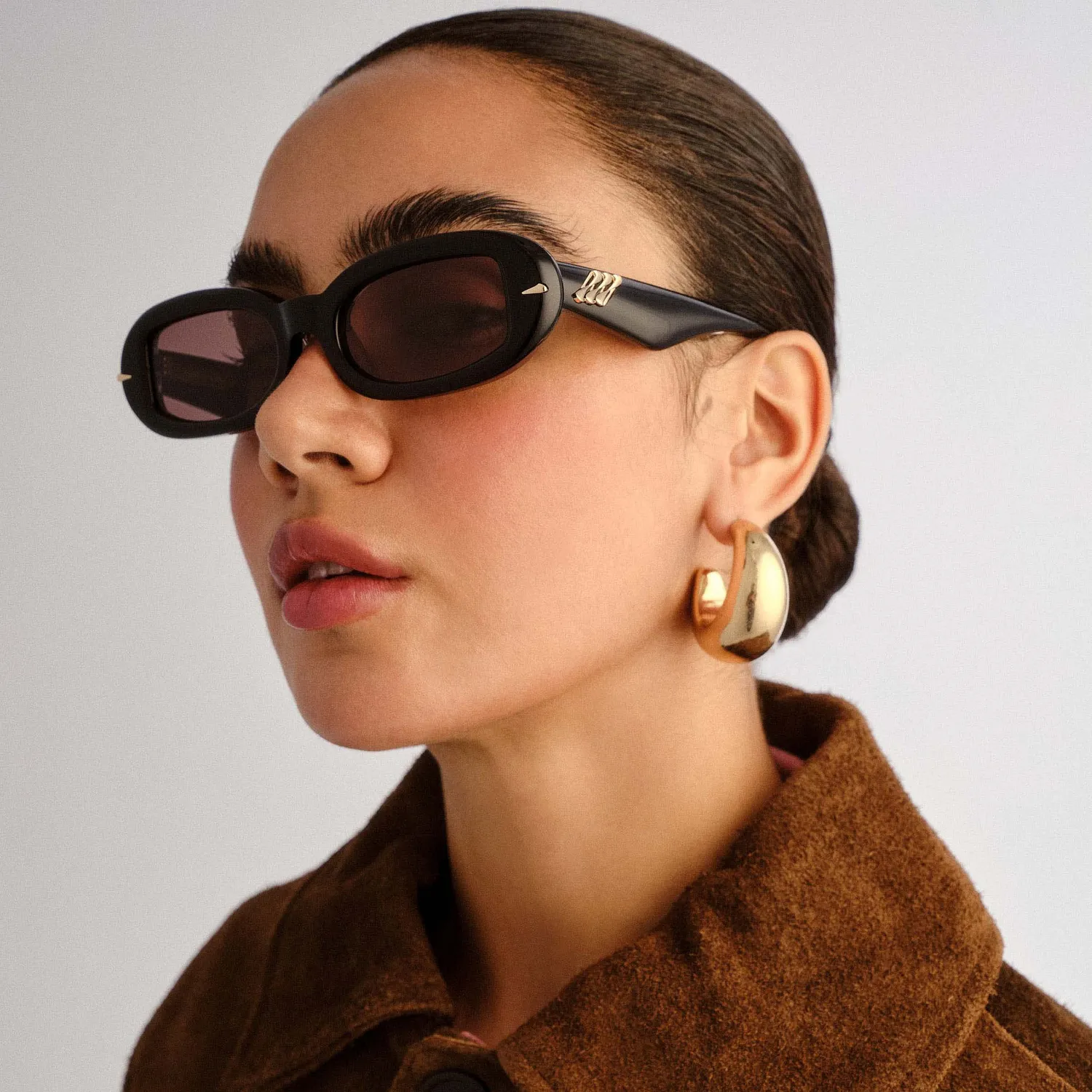 Le Specs Luxe Numero Siete occhiale da sole nero ovale