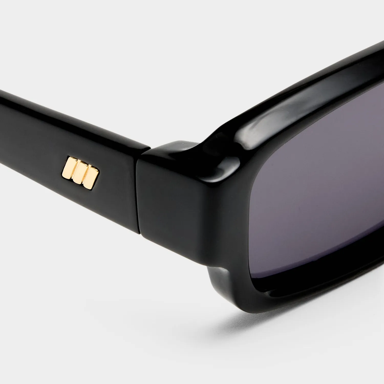 Le Specs Dial Tone occhiale da sole nero rettangolare