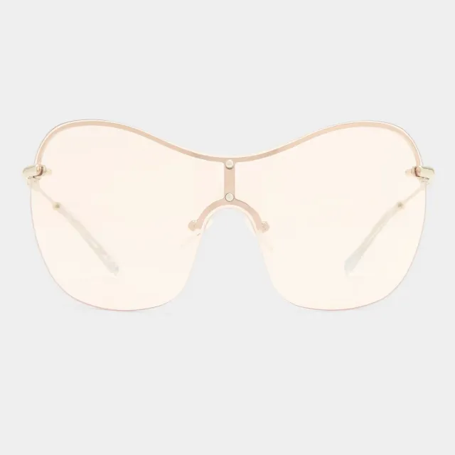 Le Specs Satine occhiale da sole silver lente rosa