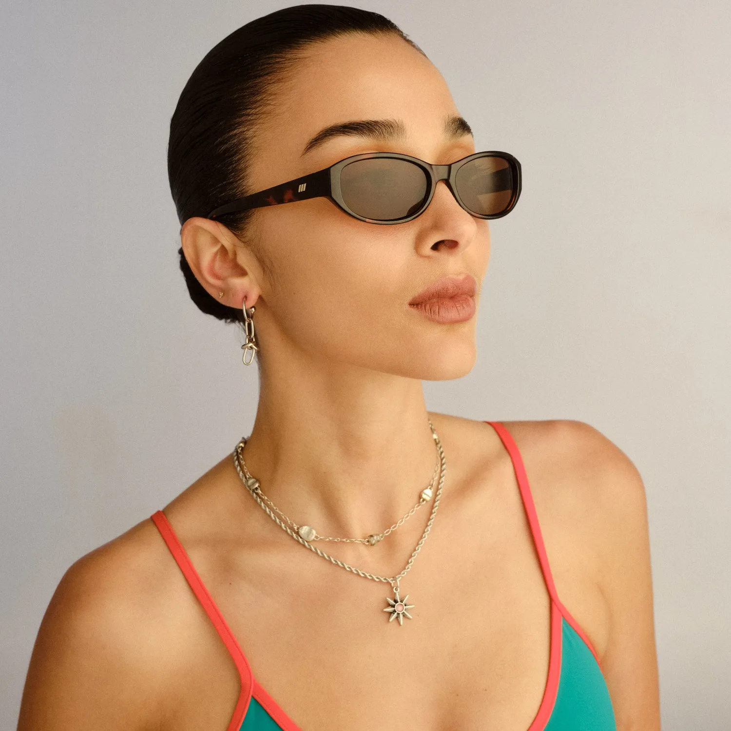 Le Specs Don't Cha occhiale da sole ovale tartarugato
