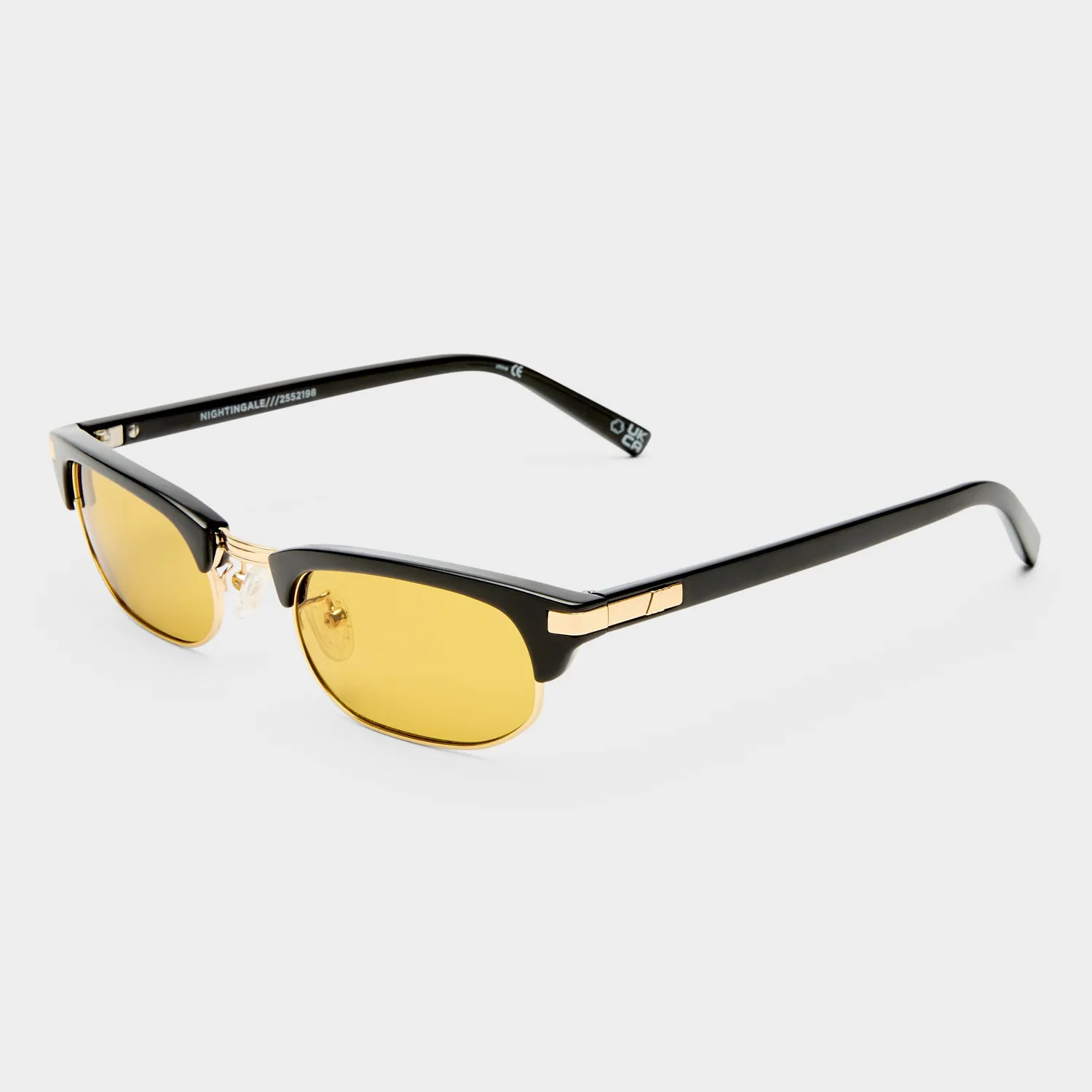 Le Specs Nightingale occhiale da sole nero ocra mono
