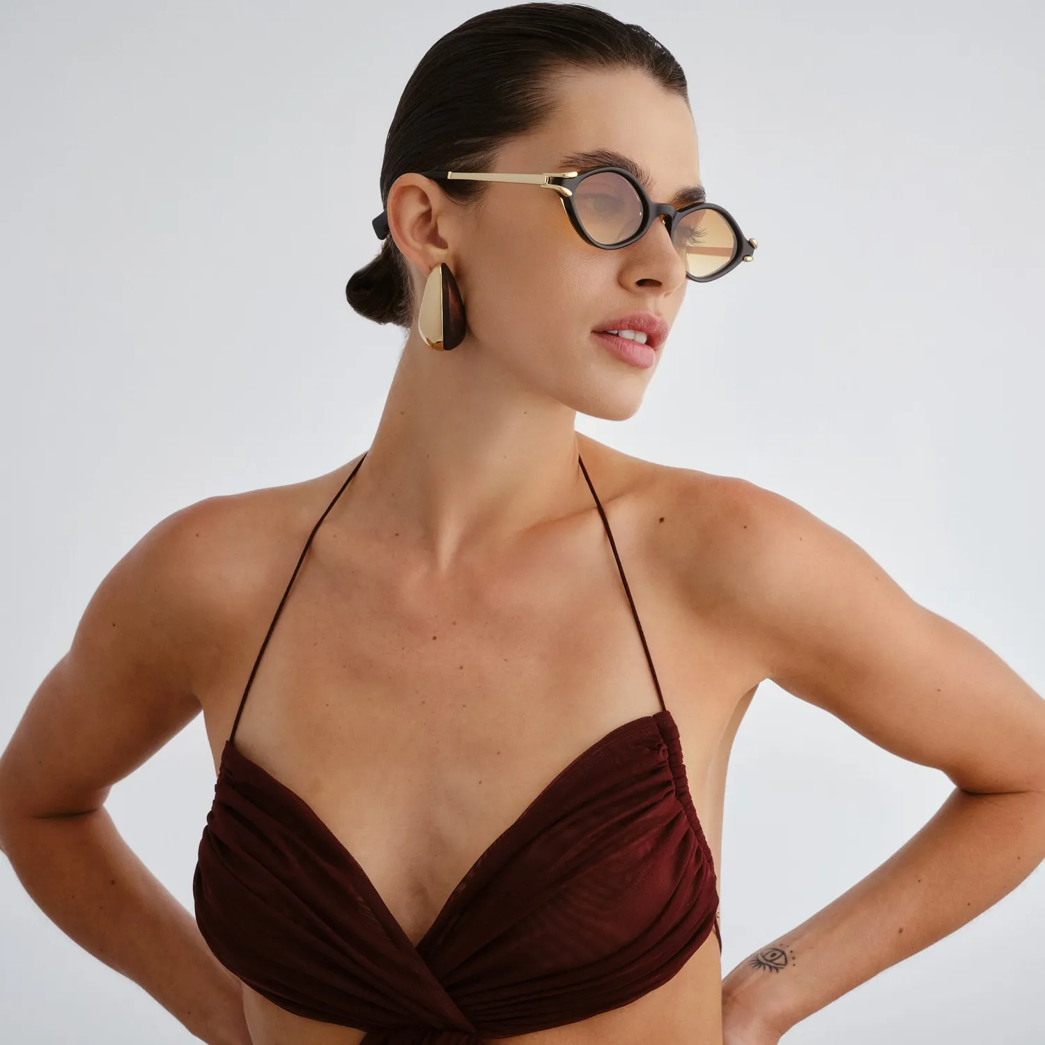 Le Specs Numero Trece occhiale da sole truffle ambra
