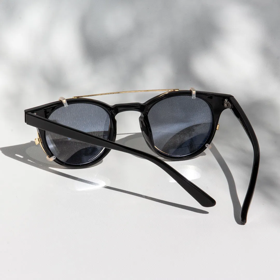 Hemmet America The Orleans Clip occhiale da sole nero vintage