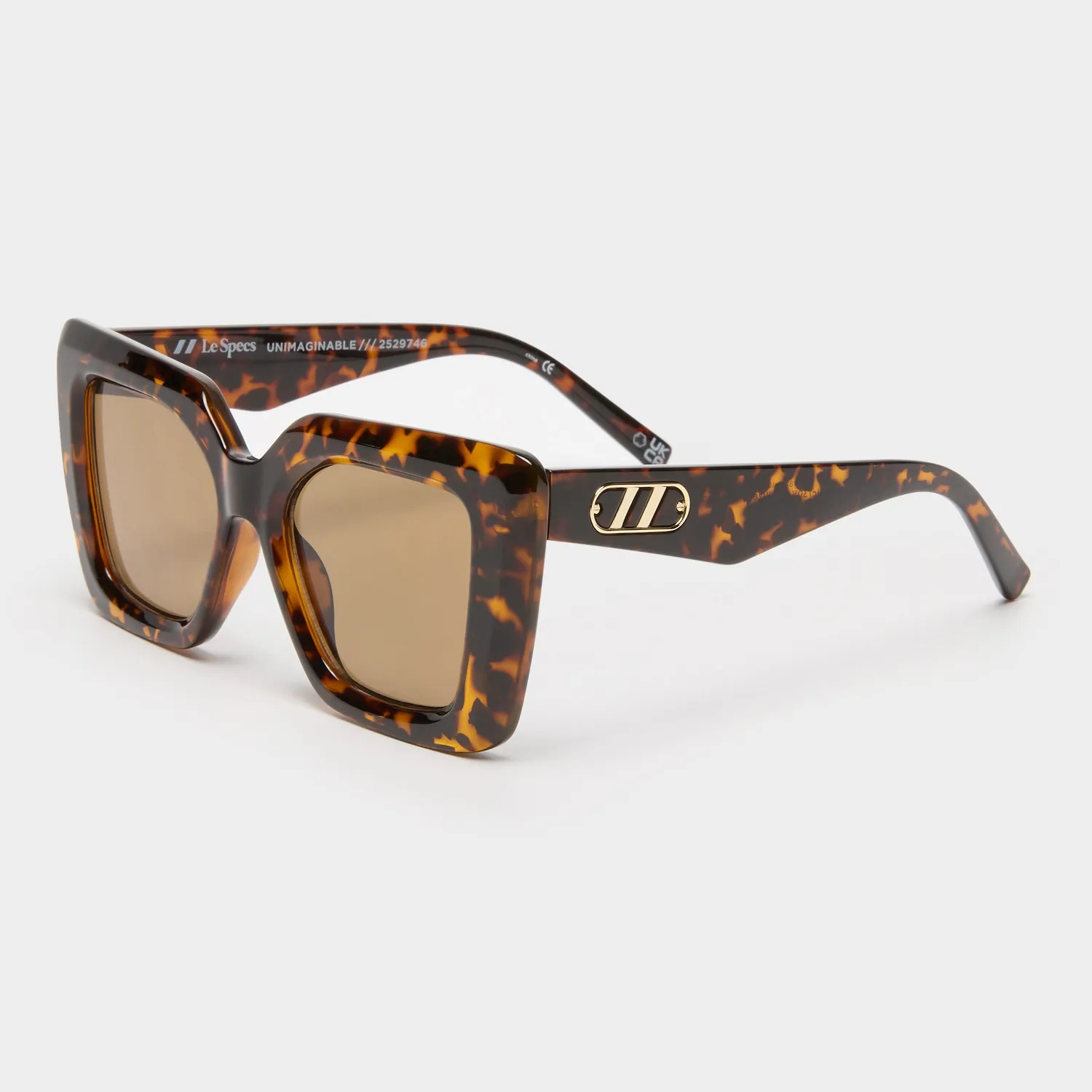 Le Specs Unimaginable occhiali da sole tartarugato quadrati