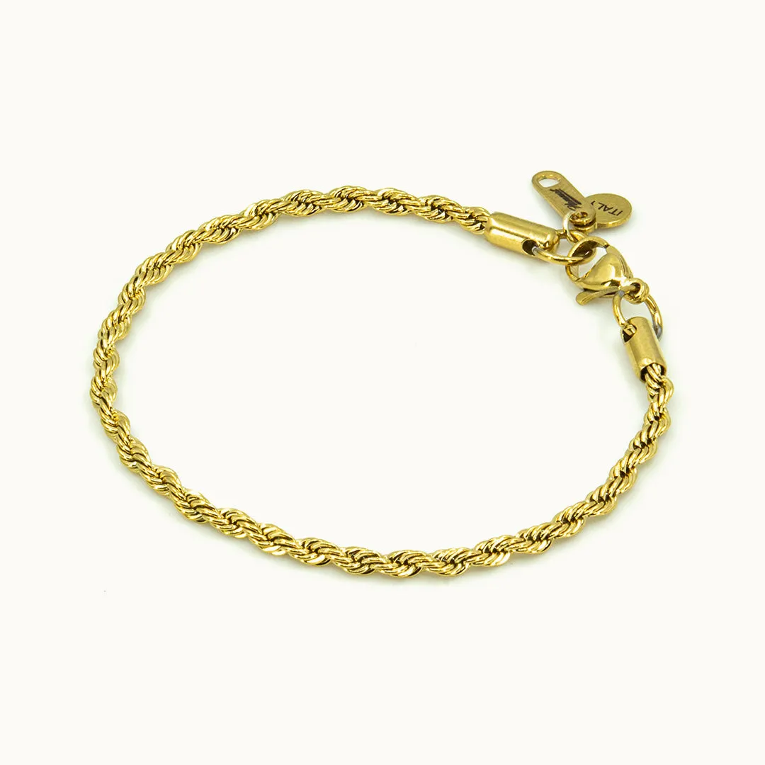 Hemmet Principle Spiral Link Chain bracciale oro bianco 18cm