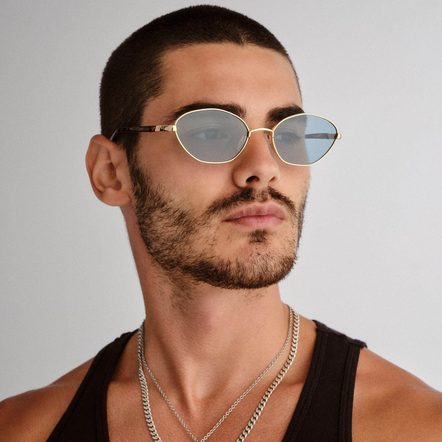 Le Specs Le Bebe occhiali da sole oro aqua mono