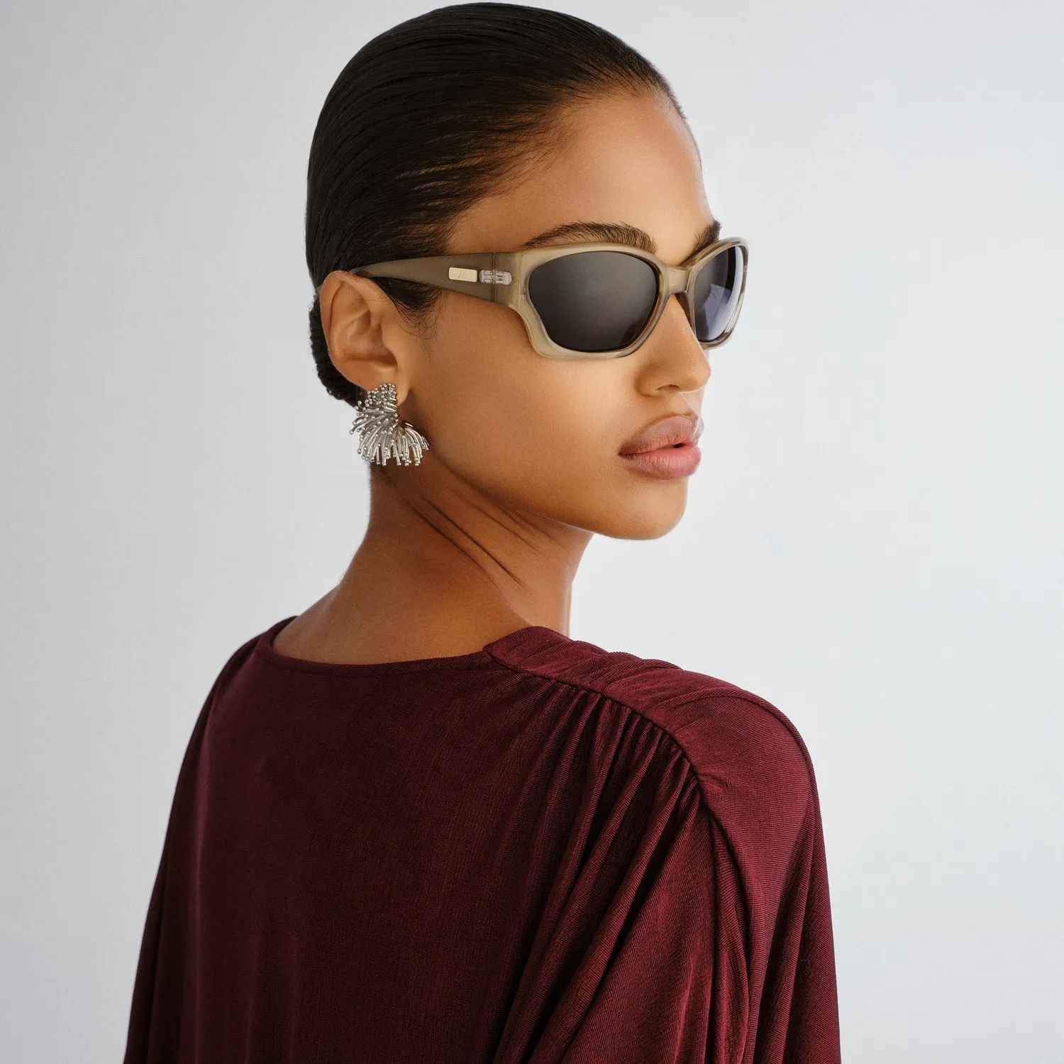 Le Specs Salacious occhiali da sole verde smoke grad