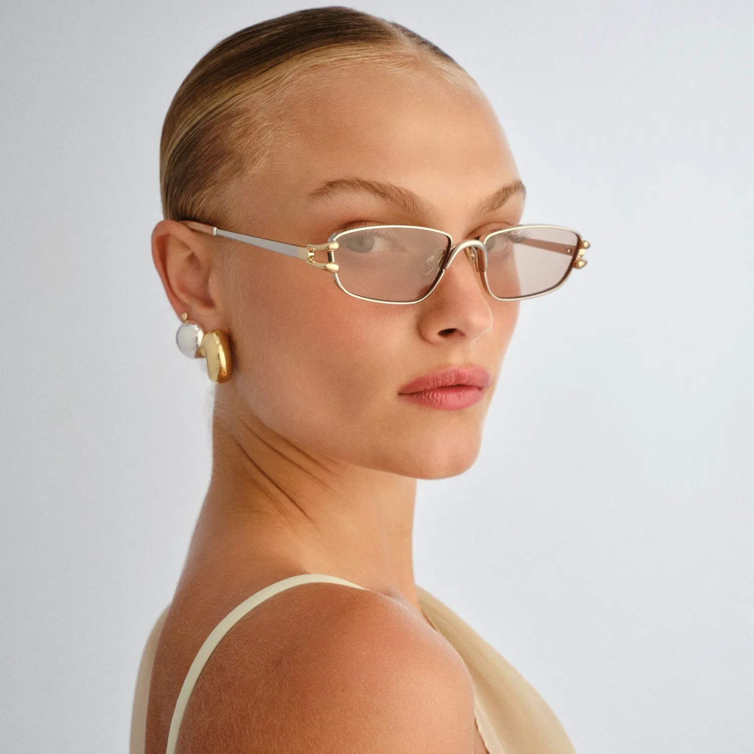 Le Specs Numero Cinco occhiali da sole argento marrone