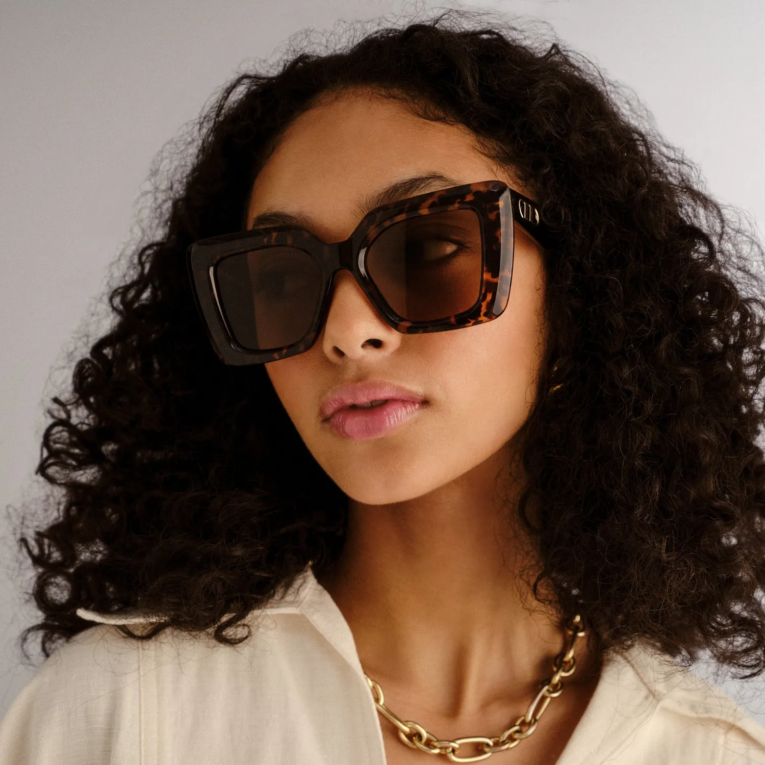 Le Specs Unimaginable occhiali da sole tartarugato quadrati