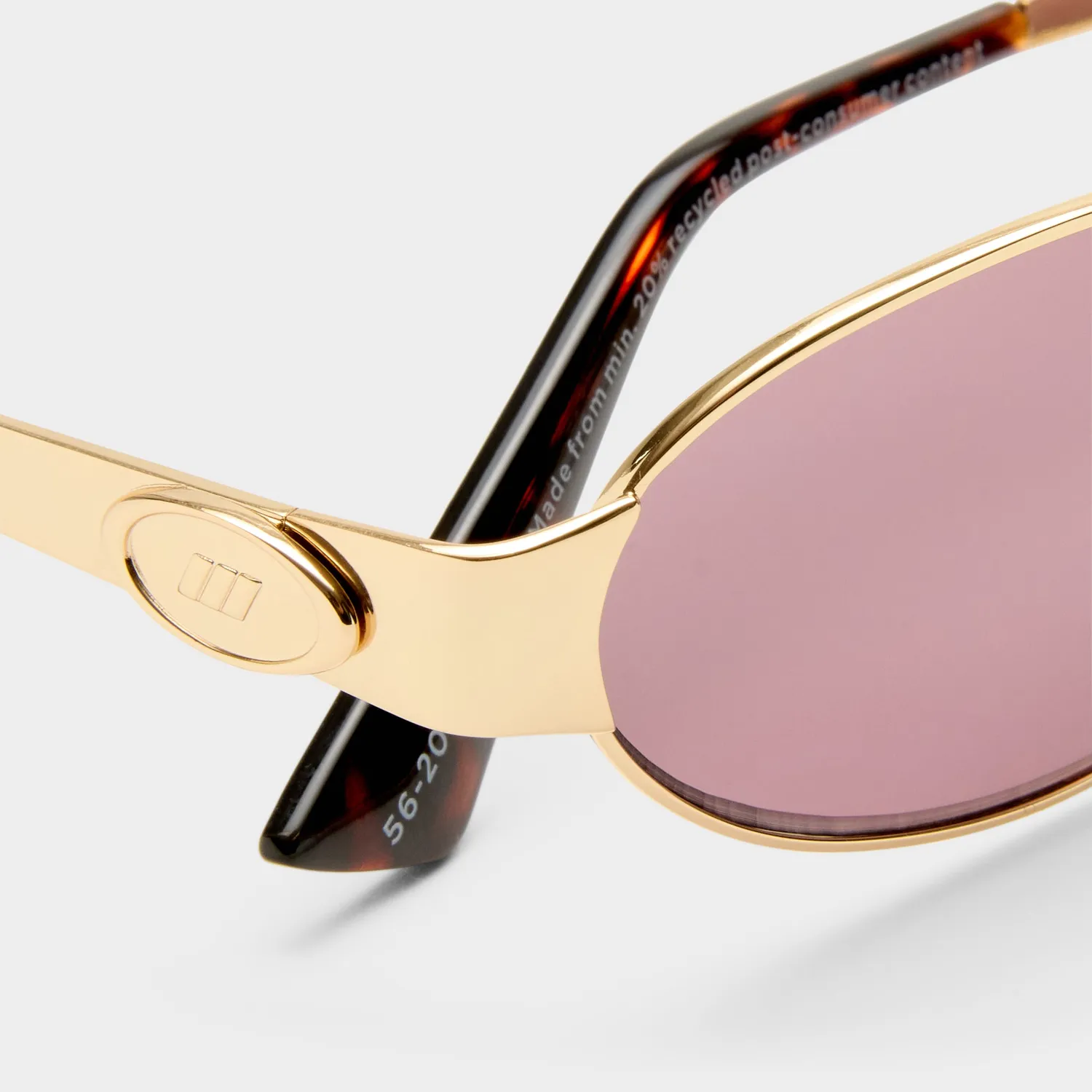Le Specs Frostbite occhiali da sole ovale oro marrone