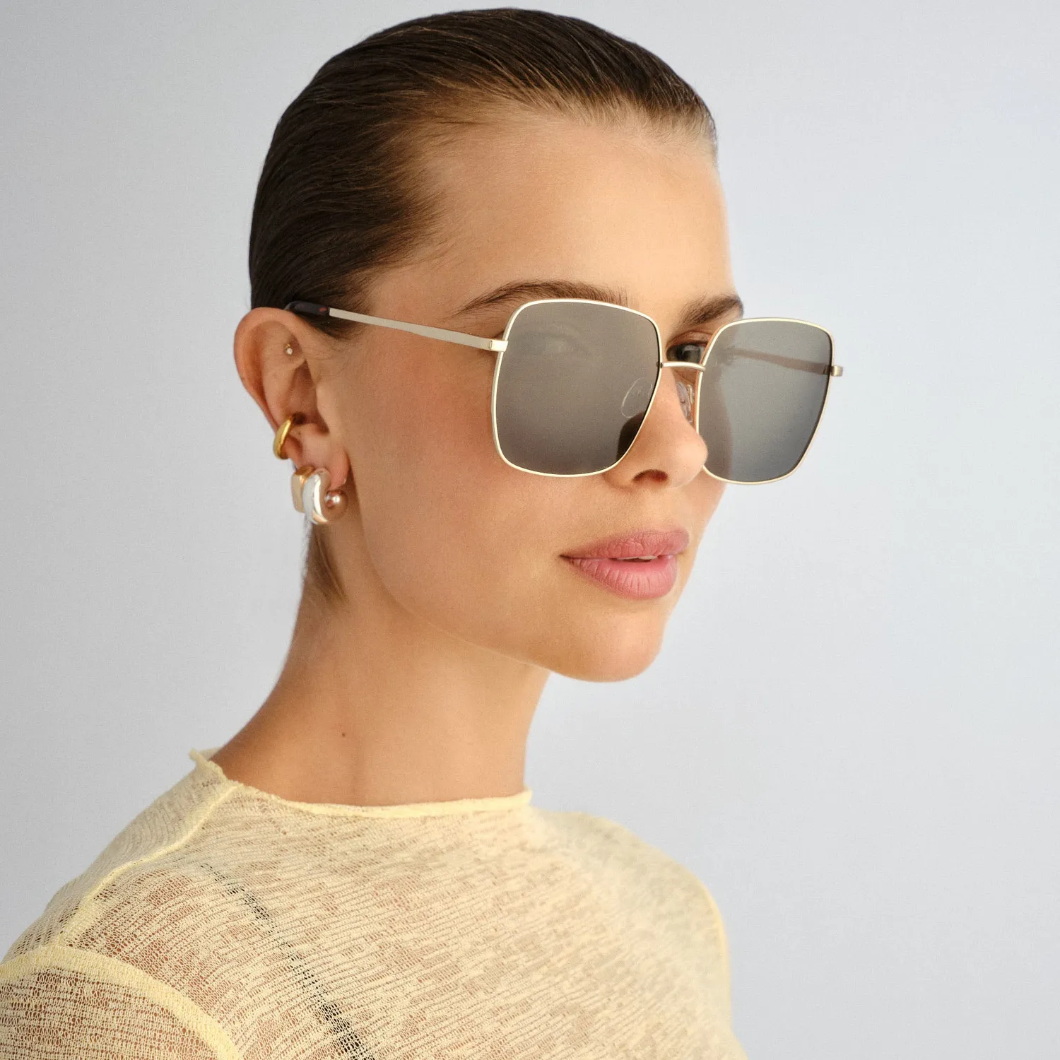 Le Specs Cherished occhiali da sole oro khaki polarizzati