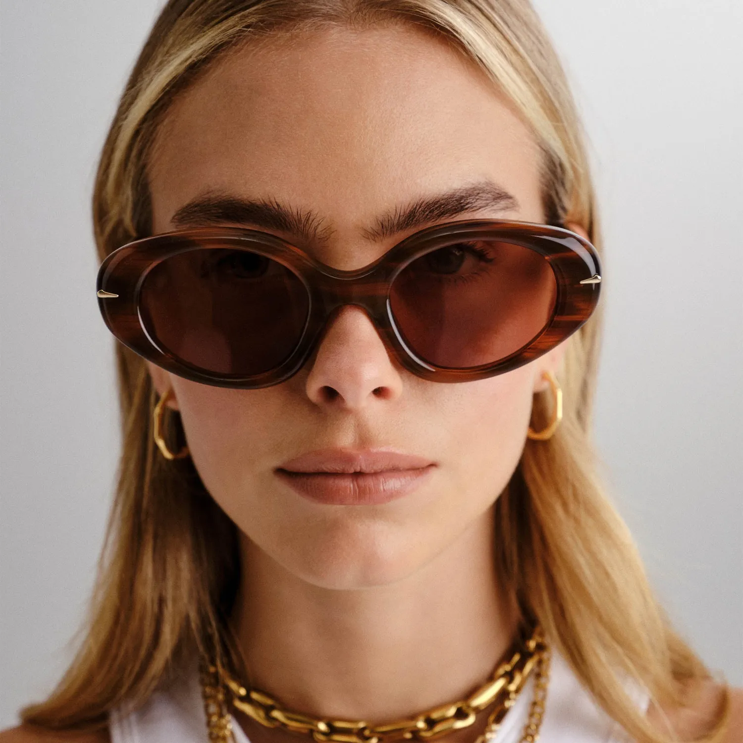 Le Specs Numero Dos occhiali da sole teak marrone