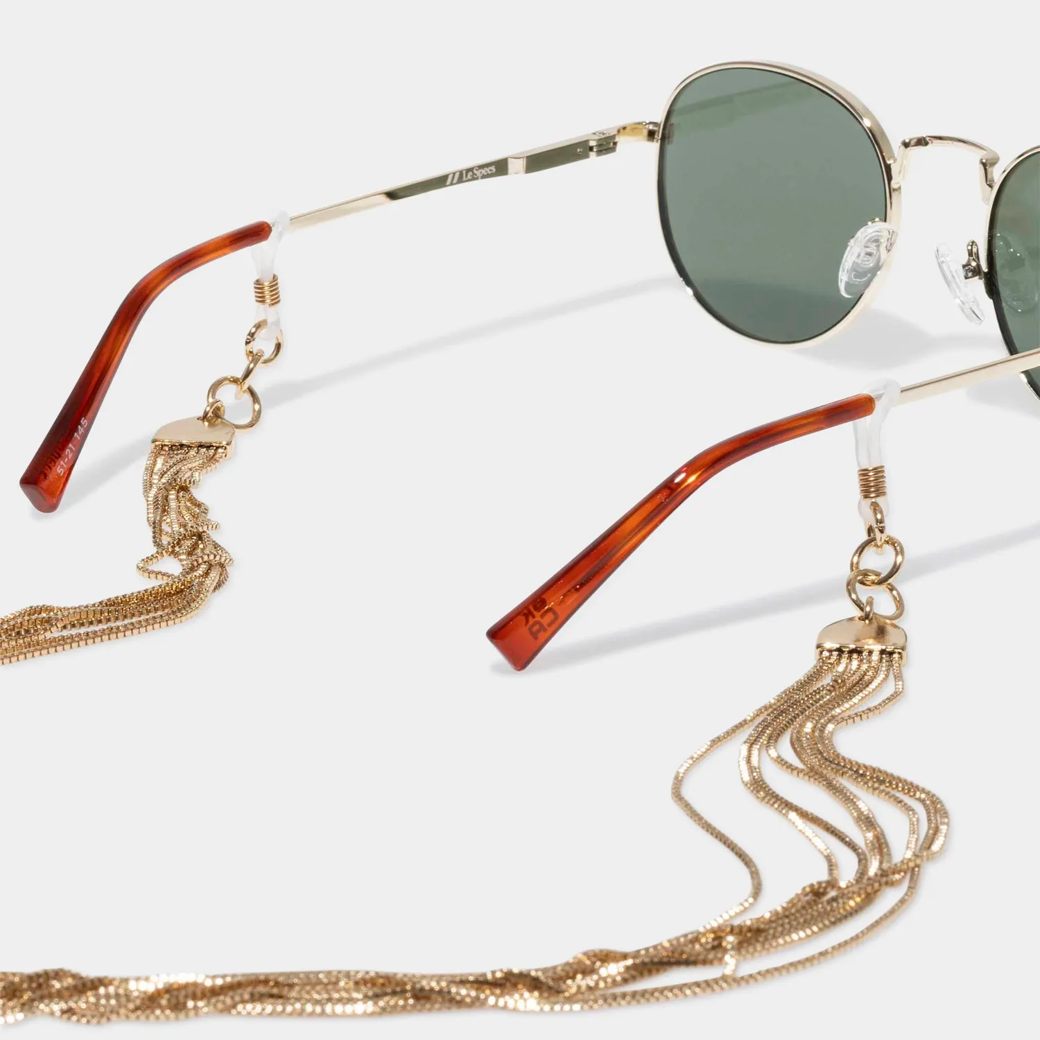Le Specs Y2K catenella occhiali oro lucido