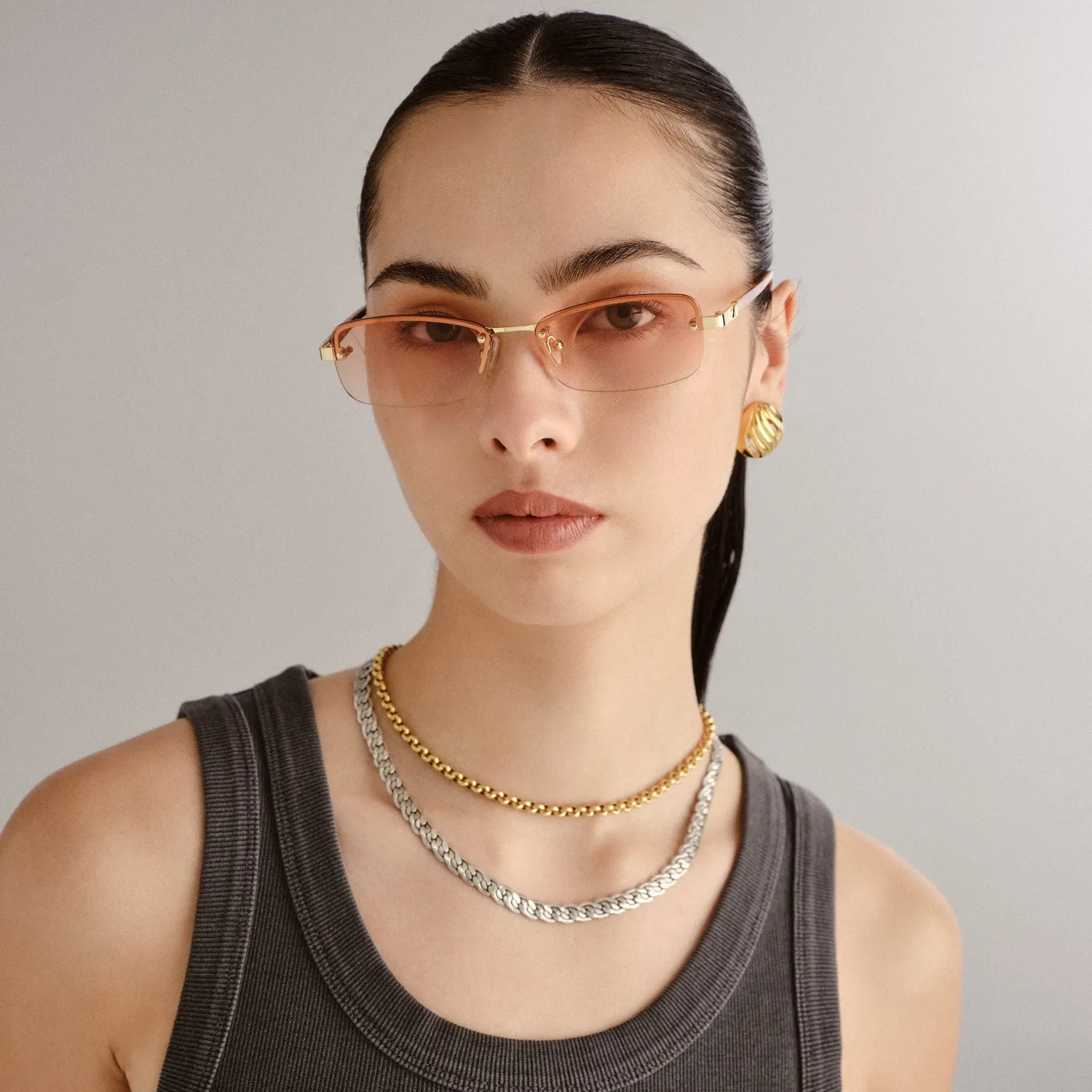 Le Specs Enigmatic occhiale da sole rettangolare tartarugato