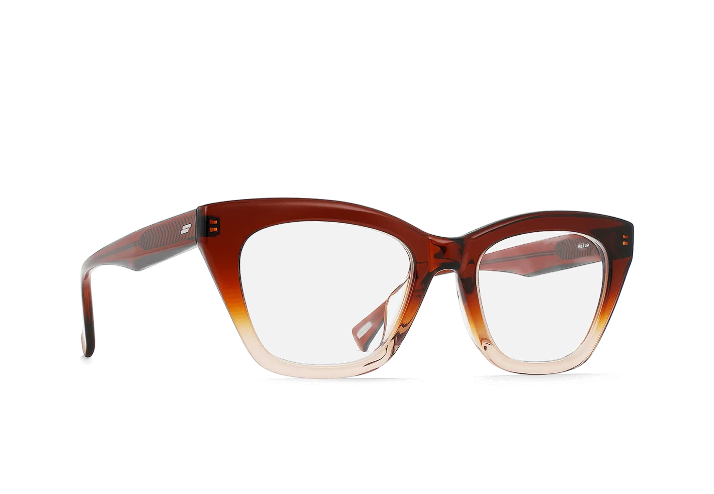 Raen Pozy Kalua Clear 52 montatura da vista cat-eye larga