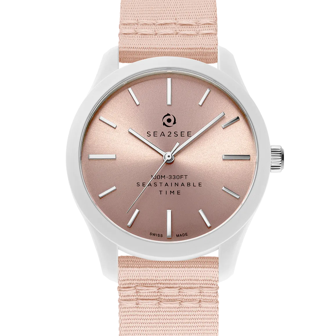 Sea2See Fiji 05 orologio rosa bianco 37 mm