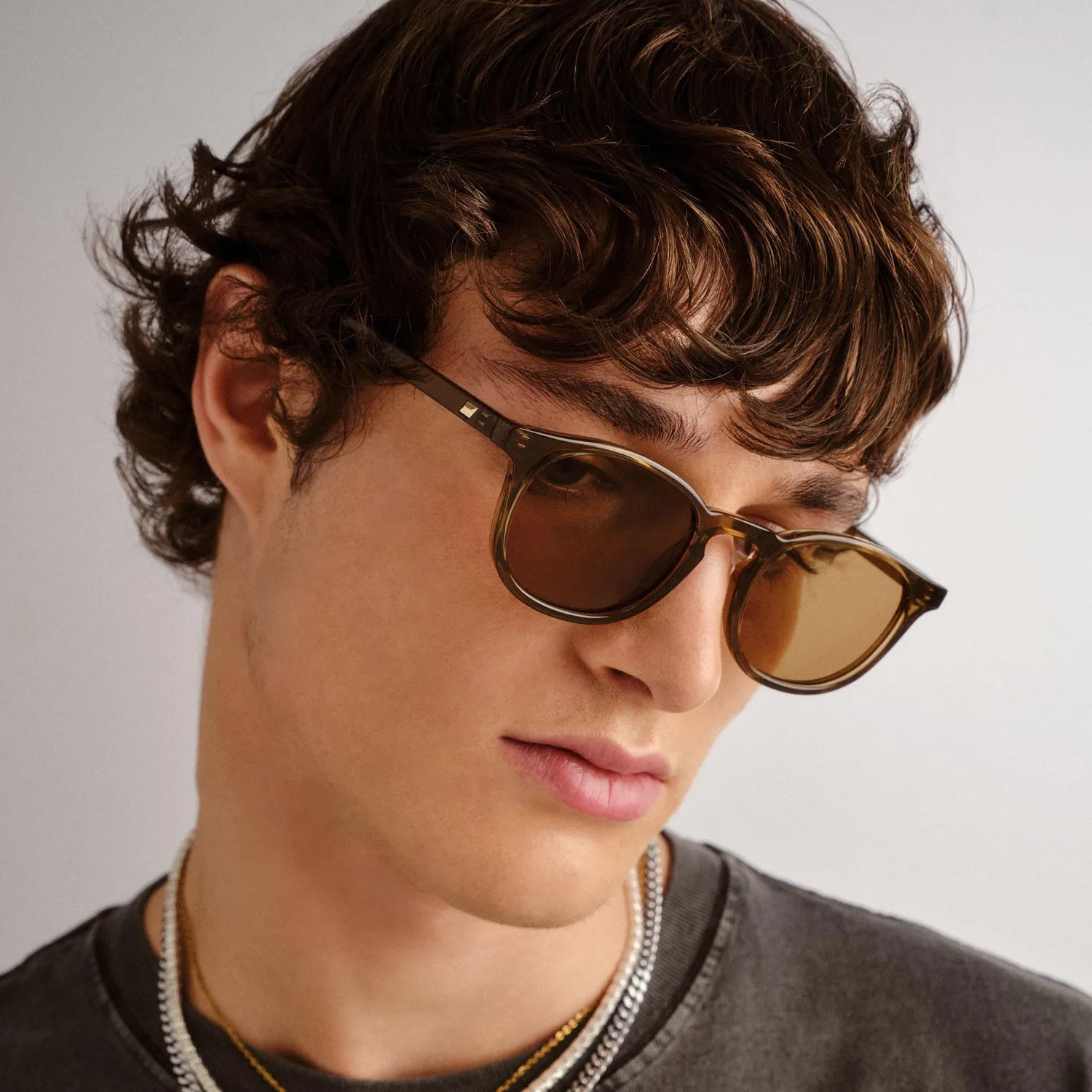 Le Specs Club Royale occhiale da sole umber rotondo