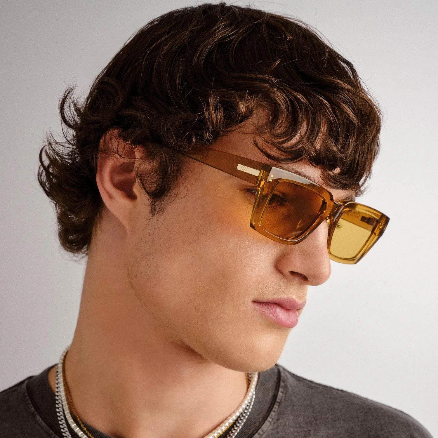 Le Specs Nocturnal Habit occhiale da sole whiskey D-frame