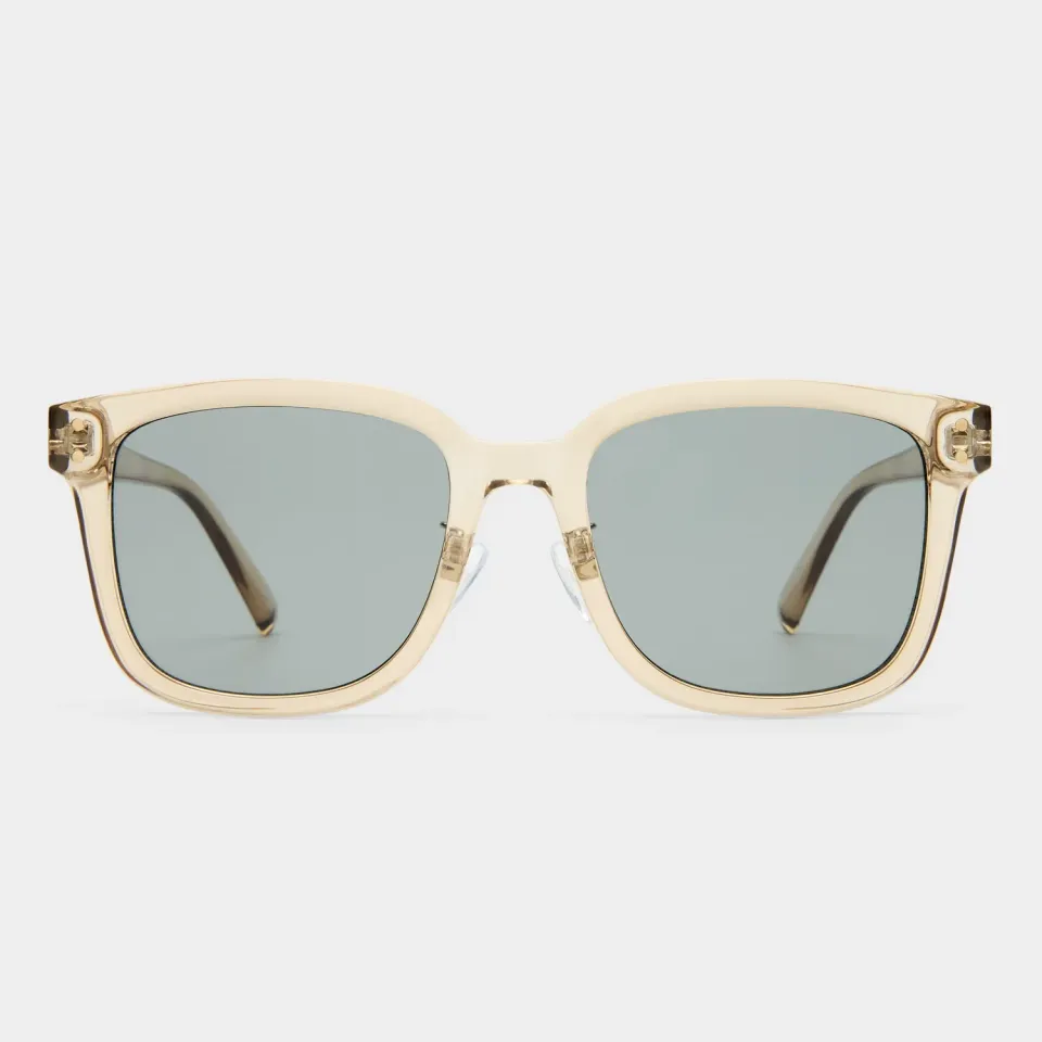Le Specs Le Domino occhiali da sole verdi quadrati